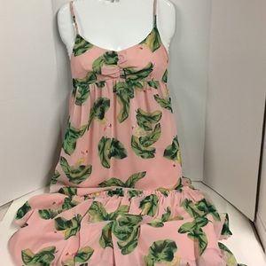 Pink Flamingo & Palm Fronds Maxi Dress